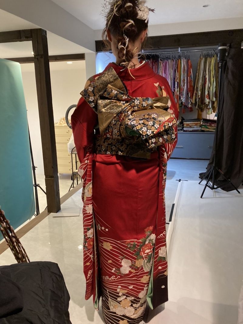 完成した振袖の着付けその2