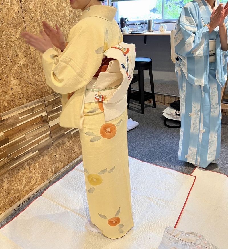 お客様一人で着付けを綺麗に出来ました。